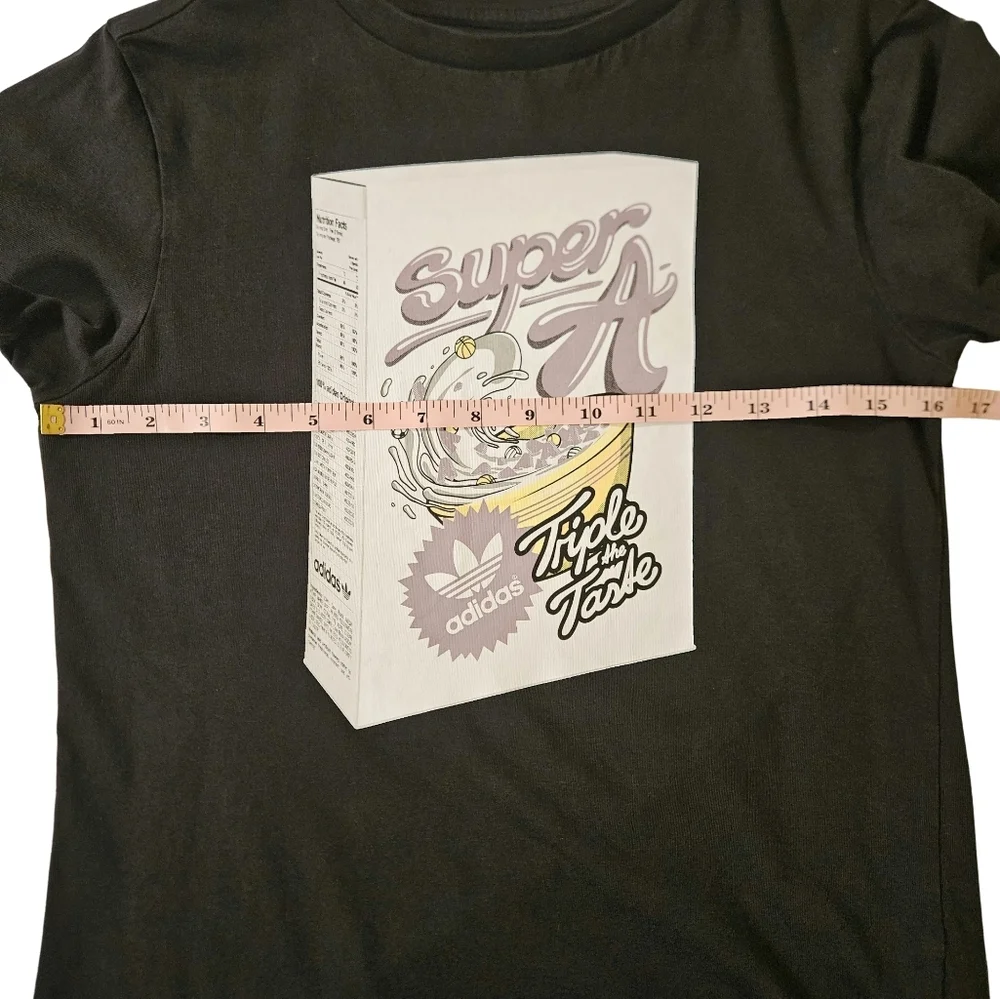 Adidas Originals Boys Logo-Detailed Cereal-Box Graphics TShirt, Black, Medium - Picture 5 of 6